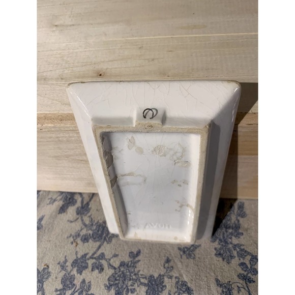 Ceramic 1990s Avon Spoon Rest Plate with Wall HangingHook - Picture 9 of 11